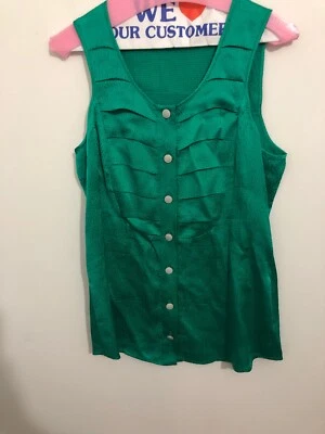 Blusa verde sin mangas Walter para mujer talla 2 Foto 1 de 4