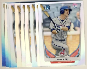 (25) 2014 Bowman Chrome Draft Refractor MIKE PAPI Rookie LOT Indians DP36 - Picture 1 of 1