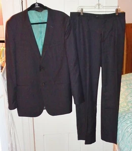 Men's GIORGIO Cosani Dark Charcoal Wool Cashmere Blend Suit 44 L X 38 W - Picture 1 of 6