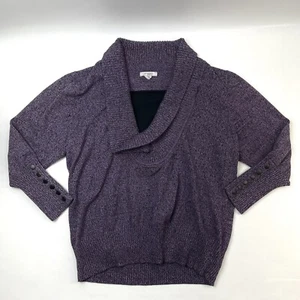 Dressbarn Damen Langarm lila Wasserfall Strick Winter Pullover Damengröße 14/16 - Bild 1 von 6