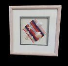Seashell Collage Framed Art Real Shells Beach Themed Handcrafted Signed 