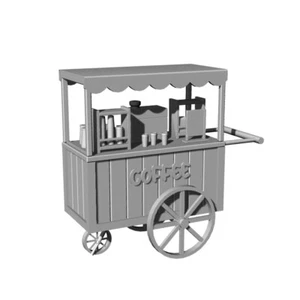 Accesorio de vía ferroviaria accesorios diorama paisaje móvil espresso carro de café soporte - Imagen 1 de 1