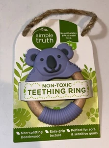 Simple Truth Teething Ring BPA Free Silicone Non-Toxic Cute Koala Teether NEW!! - Picture 1 of 3