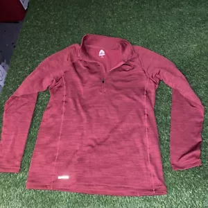 eastern mountain sports 1/4 Zip Jacket Men’s Small Red techwick - Picture 1 of 8