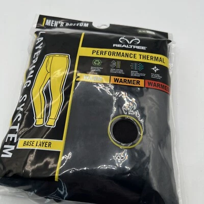 Realtree Performance Thermal Men’s Crew Top (black) XL - Image 1 of 4