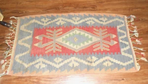 Amerikanische Ureinwohner handgewebter Teppich/Wandbehang 19’ x 36”’ - Bild 1 von 6