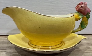 Vintage Royal Winton Grimwades Rosebud Boat and Stand - Approx. 7 cm Tall - Picture 1 of 10
