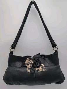 Bolso de hombro ALFANI de cuero negro - Imagen 1 de 10