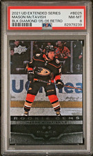MASON MCTAVISH 2021 UPPER DECK BLACK DIAMOND 05-06 RETRO ROOKIE CARD DUCKS PSA 8
