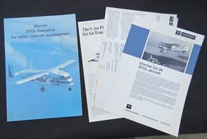 Folletos de avión jet SKYVAN Dornier STOL años 70 de colección - Imagen 1 de 2