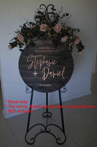 Welcome Wedding Sign Sticker Decal Engagement Anniversary Bridal Shower Birthday - Picture 1 of 4