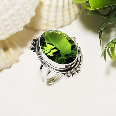 Peridot Gemstone 925 Sterling Silver Jewelry Ring, Designer Ring, Gift For Her - Image 1 of 4