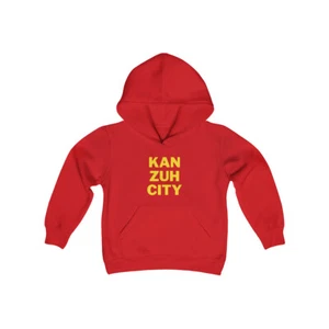 Kan Zuh City Youth Hoodie, Kansas City Chiefs, Red Friday  - Picture 1 of 5