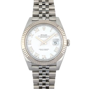 Rolex 126334 Datejust 41 White Roman Dial 41mm 2020 Box and Papers - Picture 1 of 9