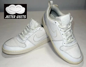 Nike Court Borough Low Triple White Big Nike Low Top Men’s Size 11 838937-111 - Picture 1 of 10