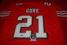 FRANK GORE San Francisco 49ers signed Jersey Beckett Witnessed W498834