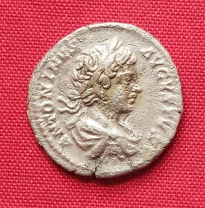 Antiker römischer Elagabalus Silber Denar - Bild 1 von 2