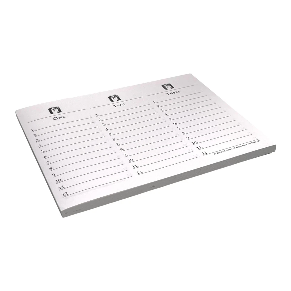 Almohadilla de respuesta Scattergories con hojas de doble cara - Piezas de repuesto para juegos Foto 1 de 1