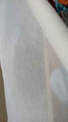 Beautiful Batiste Voile fabric 3mtrs x 150cm Soft Cream Curtains, sewing, crafts - Image 1 of 3