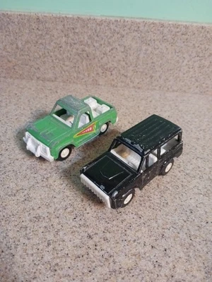 Vintage 1970 Tootsie Toy Black Ford Bronco Truck + Pickup Truck ~ Made in U.S.A. - Image 1 of 4