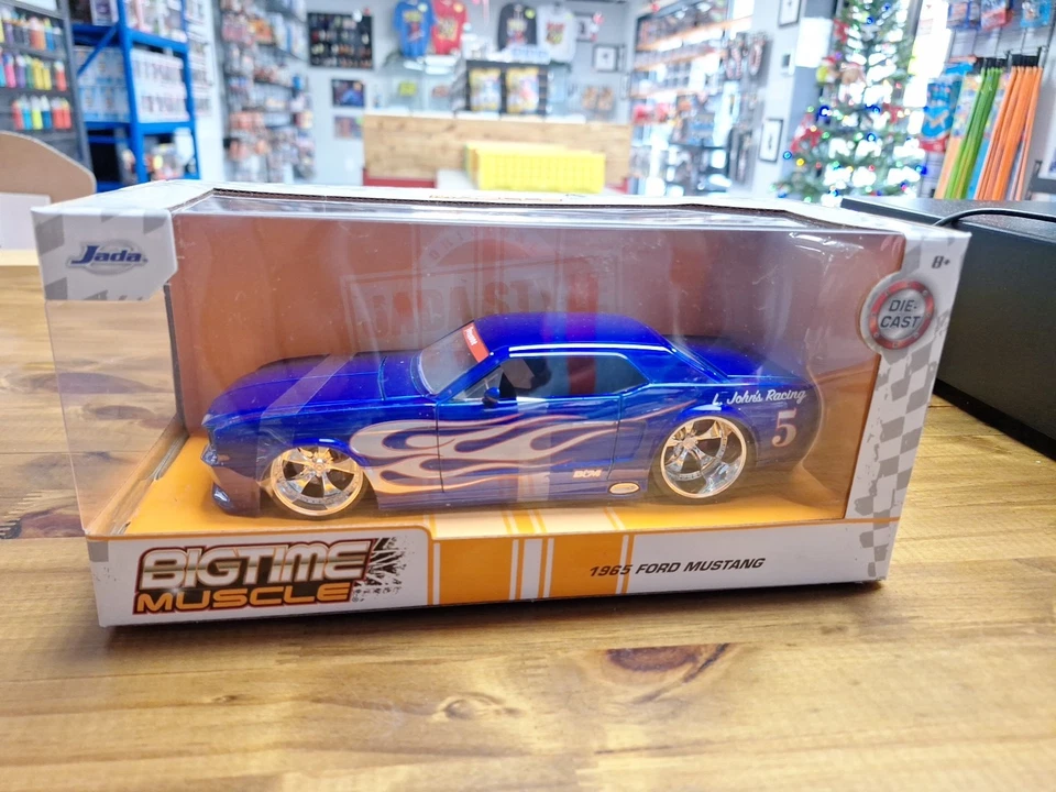 Carro modelo Jada 1:24 Big Time Muscle 1965 Ford Mustang GT azul fundido 30527 novo - Imagem 1 de 1