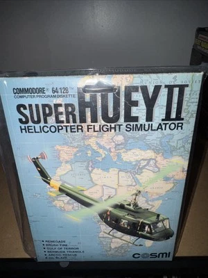 Super Huey II Commodore 64 C64 Computer Video Game - Box, Manual, Floppy Disk - Image 1 of 4