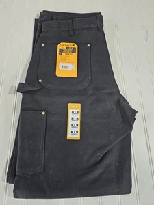 Carhartt Black Jeans Size 34x34 B01-BLK Double Front Carpenter Pants Brand New - Picture 1 of 3