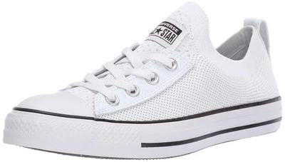 匡威 Converse Chuck Taylor All Star Shoreline 针织懒人鞋,白色/黑色/白色,女式 — 第 1/4 张图片