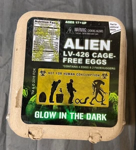 Loot Crate Alien LV-426 Cage Free Eggs Carton of 4 Eggs and 2 Face Huggers GITD - Picture 1 of 7