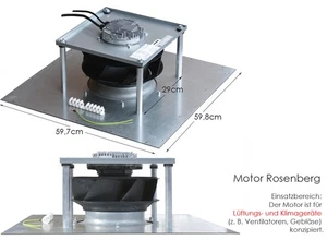 530W 200-277V Motor Fan Rosenberg GD 84-40 Air Conditioning Technology Fan L64 - Picture 1 of 6