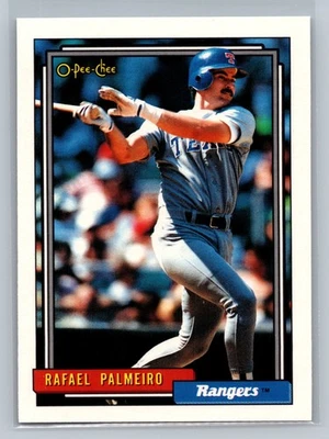 1992 O-Pee-Chee #55 Rafael Palmeiro Texas Rangers - Image 1 of 2