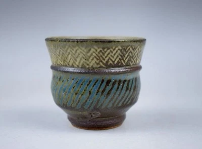 Tatsuzo Shimaoka Ceramic Sake Cup Japanese Art Pottery Stoneware Japan - Image 1 of 4