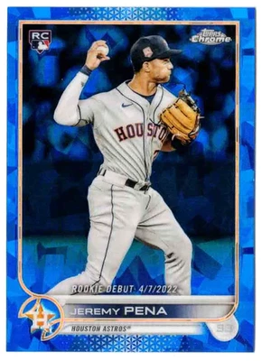 JEREMY PENA 2022 Topps Chrome Update Sapphire #US276 Rookie Debut 4/7/2022 RC! - Image 1 of 2