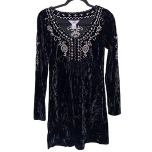 Roper Dress Womens Small Western Crushed Velvet Whimsigoth Boho Cowgirl Studs - Picture 1 of 11