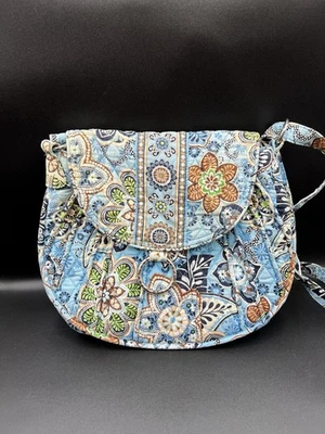 RETIRADO Vera Bradley SADDLE UP Bandolera Azul Bali Bolso de Hombro Cartera Hipster Foto 1 de 4