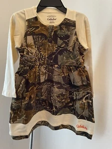 New CABELAS CAMOUFLAGE SECLUSION 3D DRESS Girls Size 3T - Picture 1 of 6