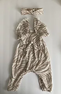 JESSICA SIMPSON 2 Piece Short Sleeve Romper Infant Size 6/9 M - Picture 1 of 4