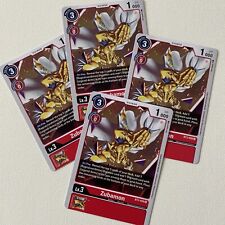Digimon TCG Zubamon Playset 1.0 1.5 BT3-008 Release Special x4 Red