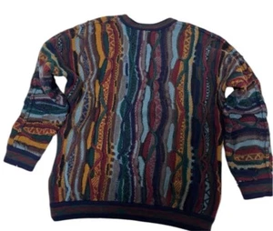 COOGI Pullover 3D Strick US S 100% Wolle Mehrfarbig Körperbreite 50cm - Bild 1 von 2