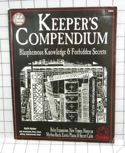 Chaosium Keeper's Compendium 2344 for Call of Cthulhu 1920s RPG Book - Picture 1 of 6