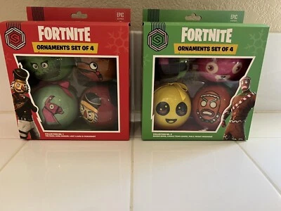 Epic Games Fortnite Ornaments Set Of 8 (4 Each) Collection 1 And 2