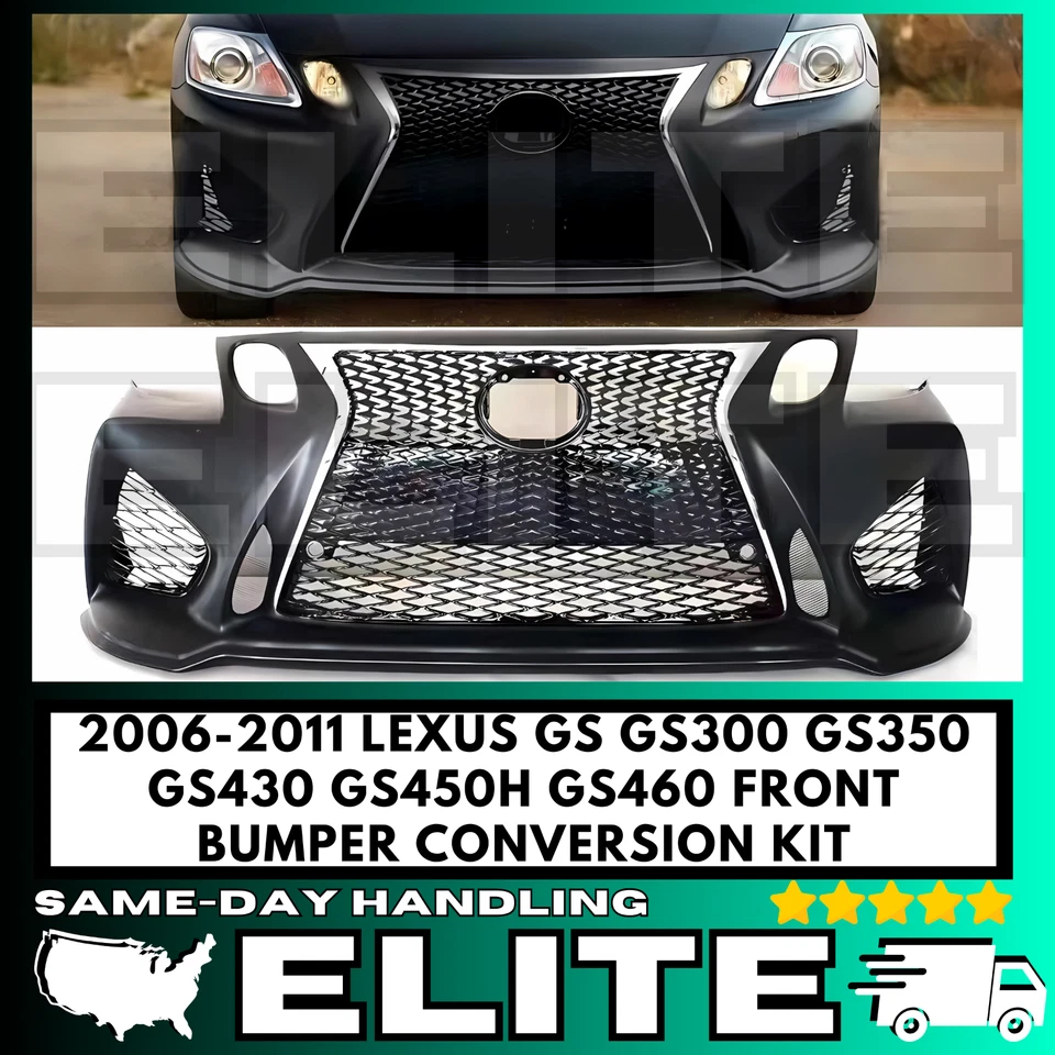 06-2011 LEXUS GS GS300 GS350 GS430 GS450h GS460 To Elite Front Bumper Conversion - Imagem 1 de 1