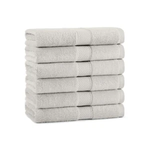 Egyptian Cotton Hand Towel 6-Pack, Color Options. 16x30 in., Soft Bathroom Towel - Picture 1 of 32