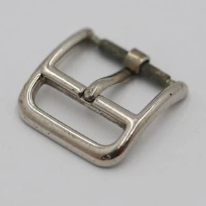 HERMÈS Genuine Buckle Men's Wrist Watch Strap Band Parts Silver Color 15mm #2 - Picture 1 of 3