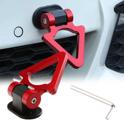 Gancho de remolque estilo carreras triángulo coche 1 pieza aspecto auto afinación pegatina decoración Foto 1 de 4