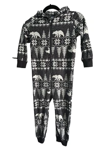 Old Navy Unisex Sleep & Play One-Piece Fleece Pajamas Fair Isle Toddler Size 5 - Picture 1 of 5