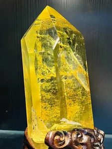 1pc Top Rare Natural citrine crystal Quartz free shape specimen Decor+stand - Picture 1 of 9
