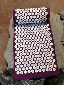 Acupressure Mat and Pillow Set with Bag, Massage Mat for Pain Relief - Purple - Picture 1 of 2