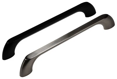 GEDOTEC Poignée en Étrier 160 MM Poignée de Meuble Tiroir Poignée Du Dos Noir Argent Mat