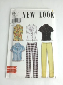 New look #6079 Sewing Pattern Uncut Ruffle Button Top Blouse Pants Size 8-18 - Picture 1 of 4